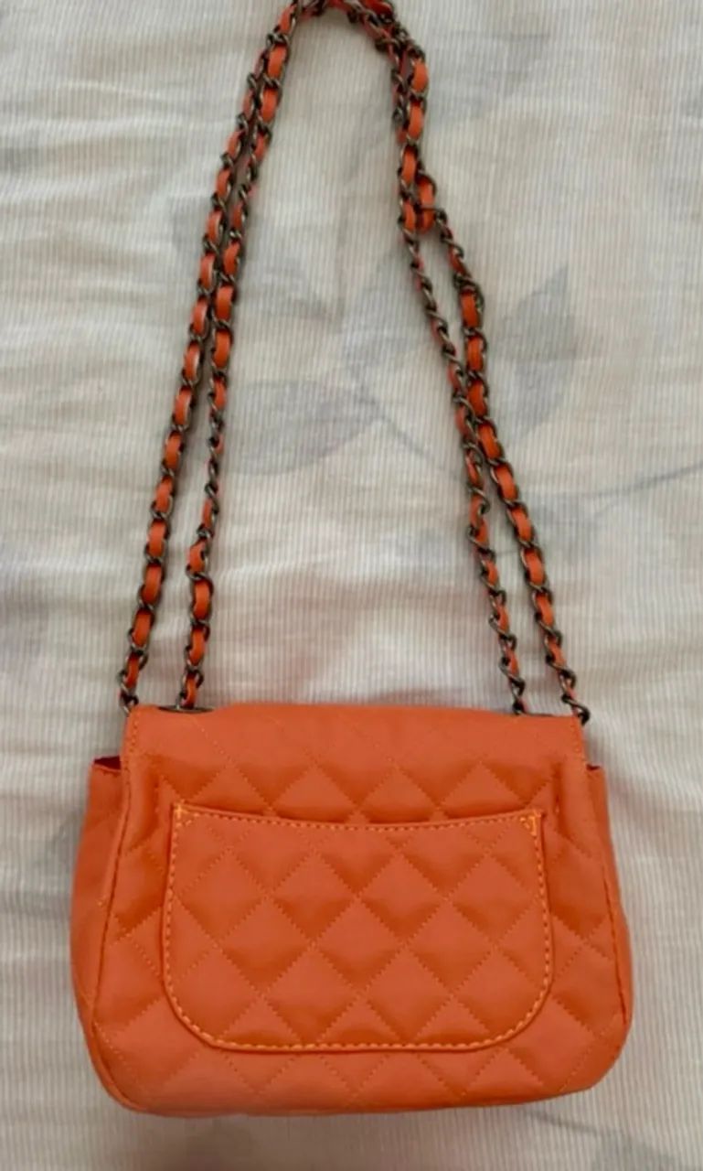Bolsa Matelassê Laranja Clássica - Foto 2