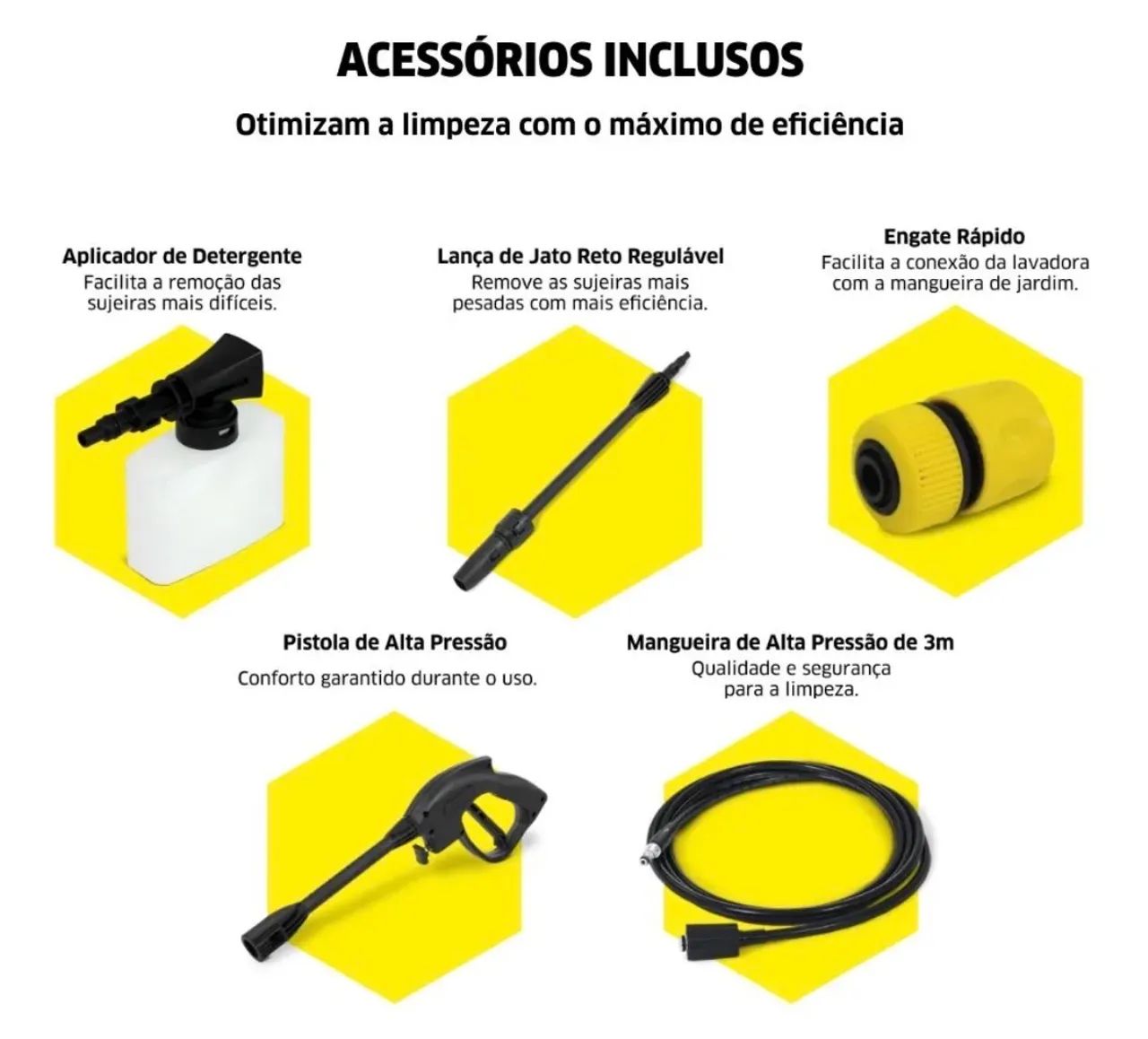 Lavadora de alta pressão Karcher prática black com aplicador de detergente - Foto 4