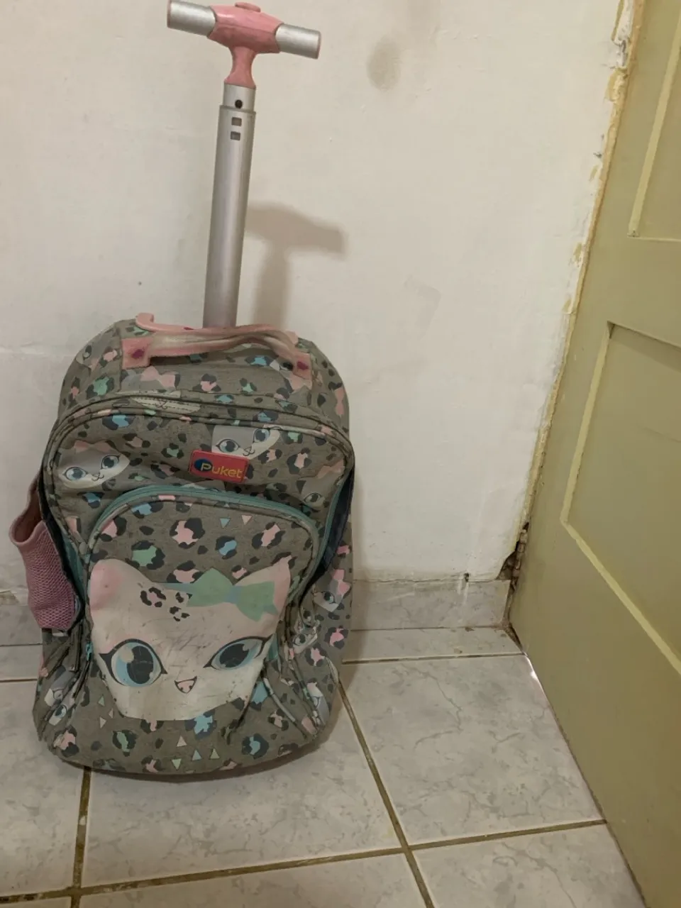 Mochila de Rodinhas Infantil Gatinha - Puket