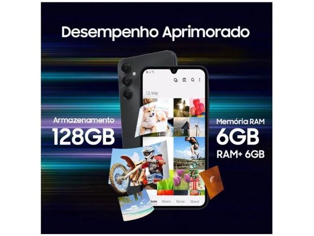 Smartphone Samsung Galaxy A05s 6,7" 128GB Preto 6GB RAM Câm. Tripla 50MP + Selfie 13MP Bat - Foto 4