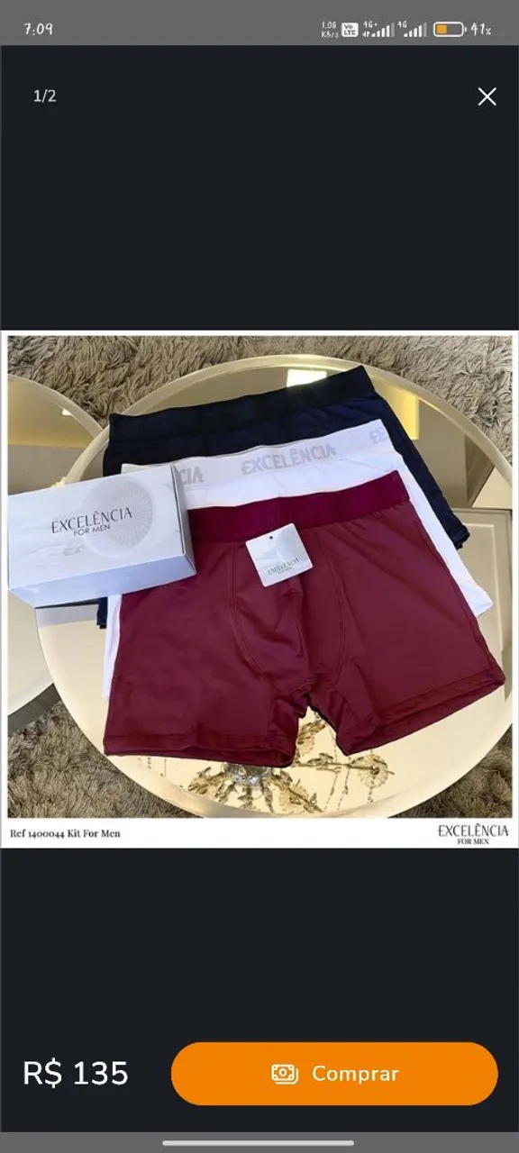 Kit Cuecas Boxer Masculinas Excelência