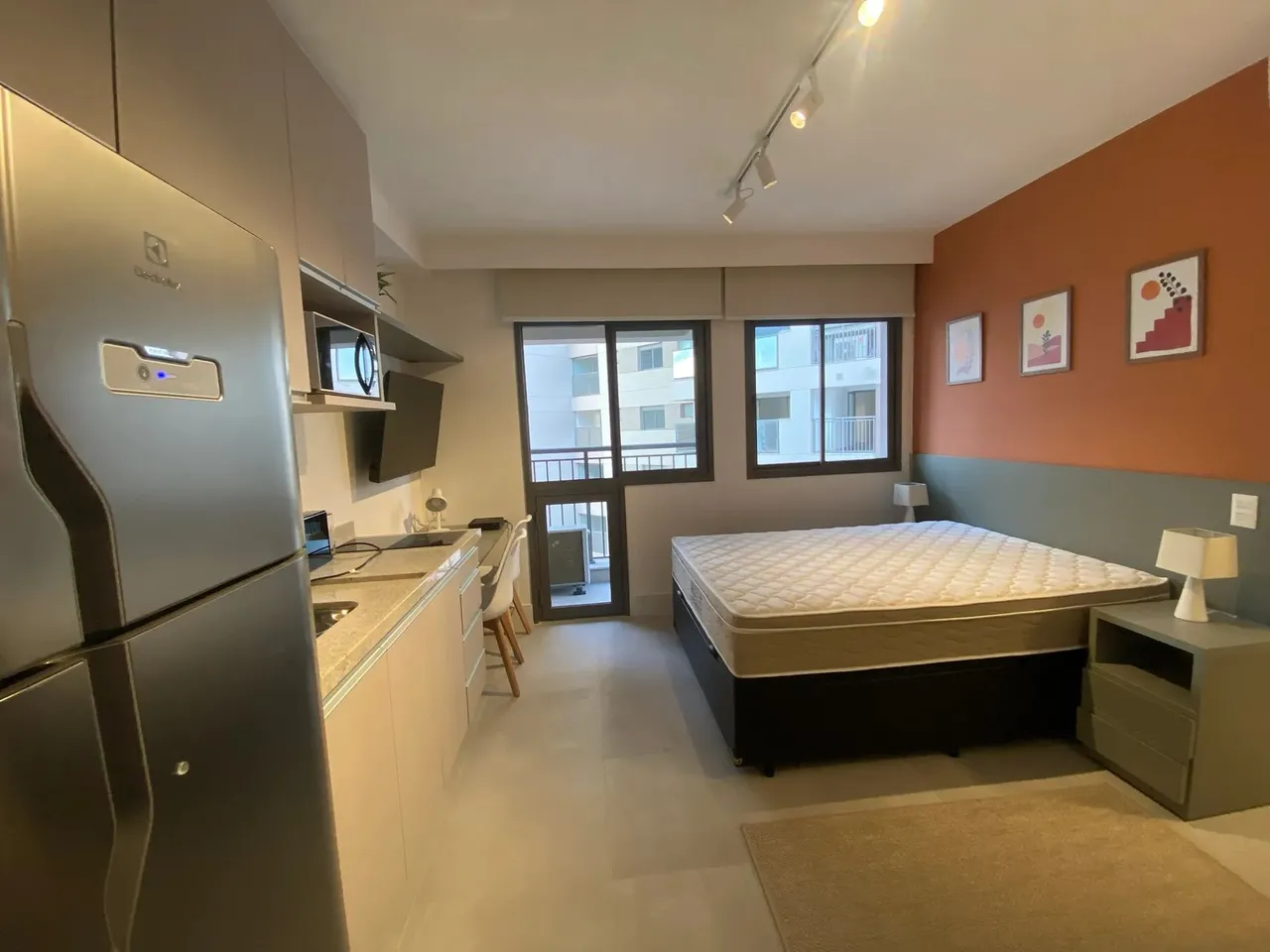 Locação Studio cond Atmosfera 360 Brooklin Mobiliado próximo Shopping Morumbi