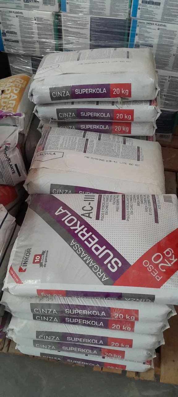 Cimento Superkola Cinza 20kg - Sacos Novos