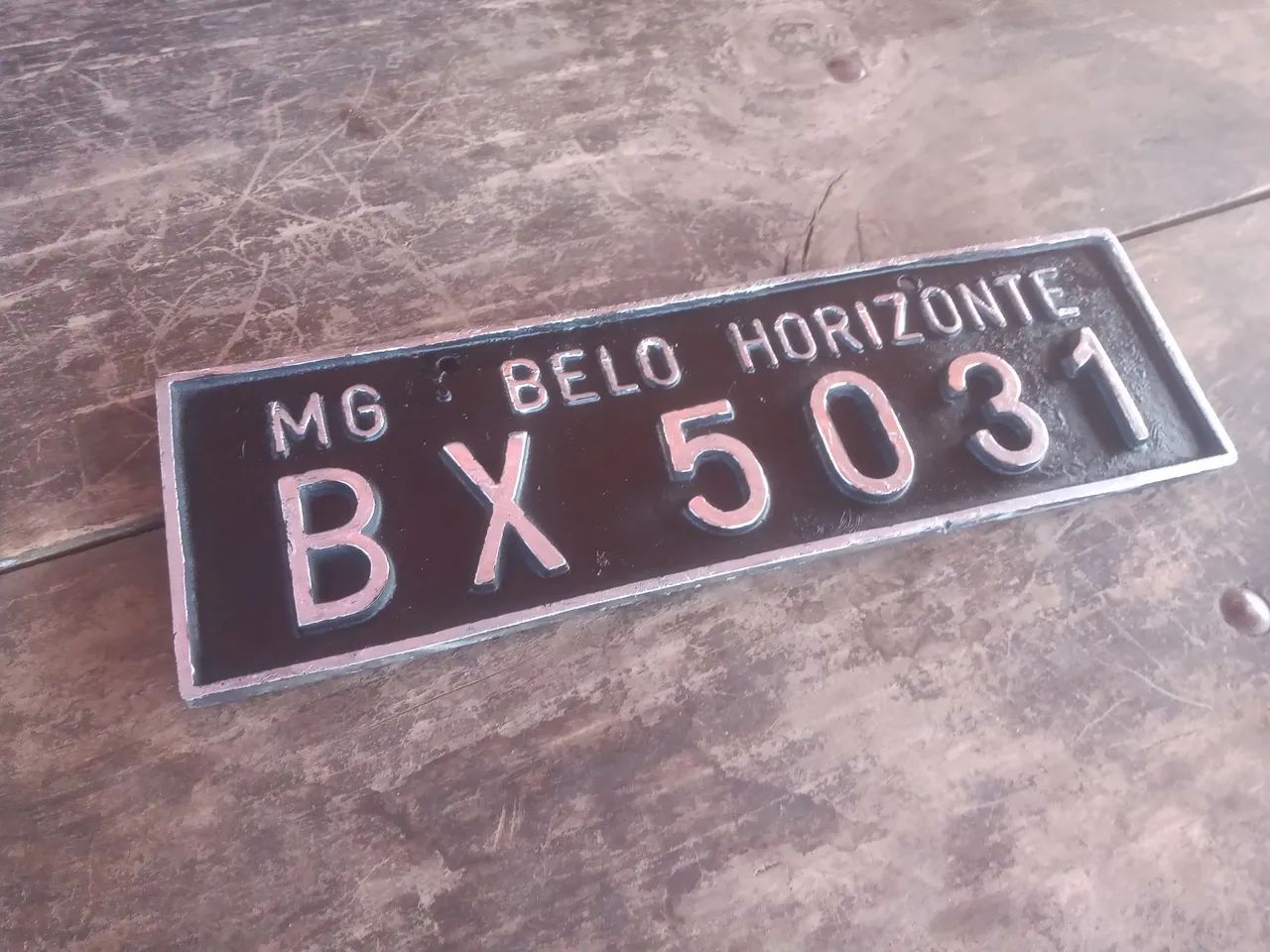 Placa Antiga MG Belo Horizonte BX 5031 - Foto 5