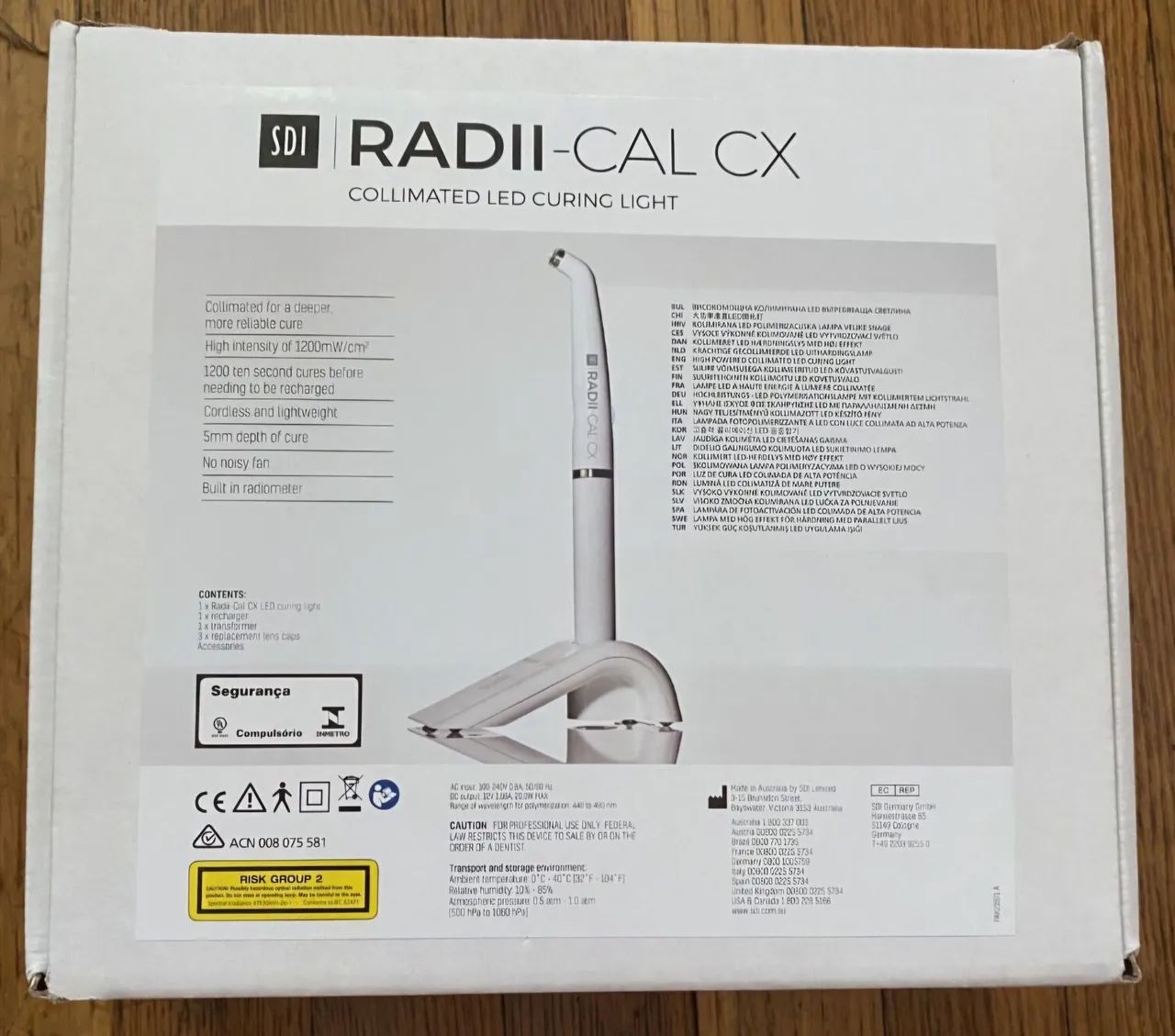 Lampada de Fotopolimerização LED SDI Radii-Cal CX