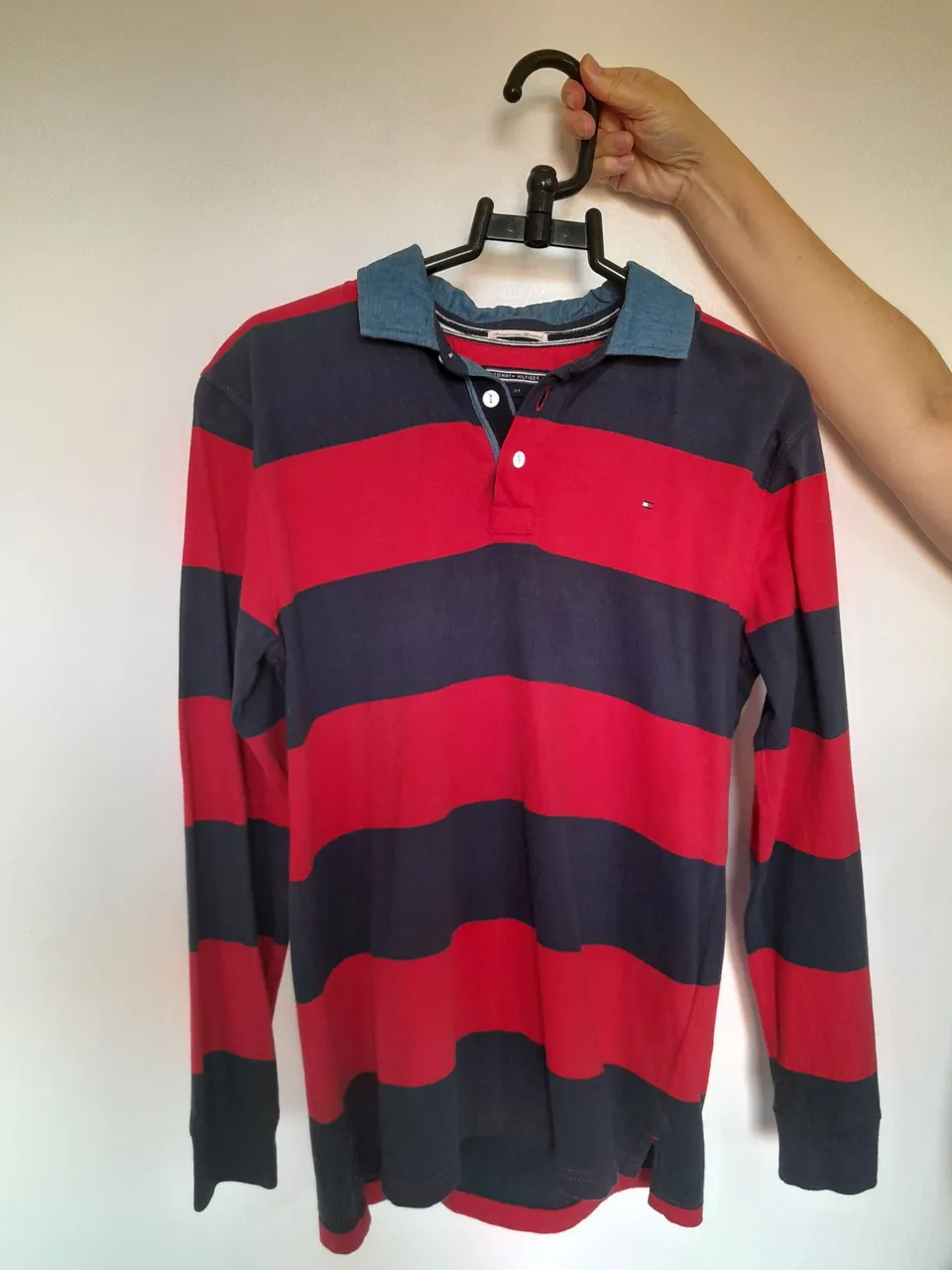 Camisa Tommy Hilfiger Listrada Manga Longa