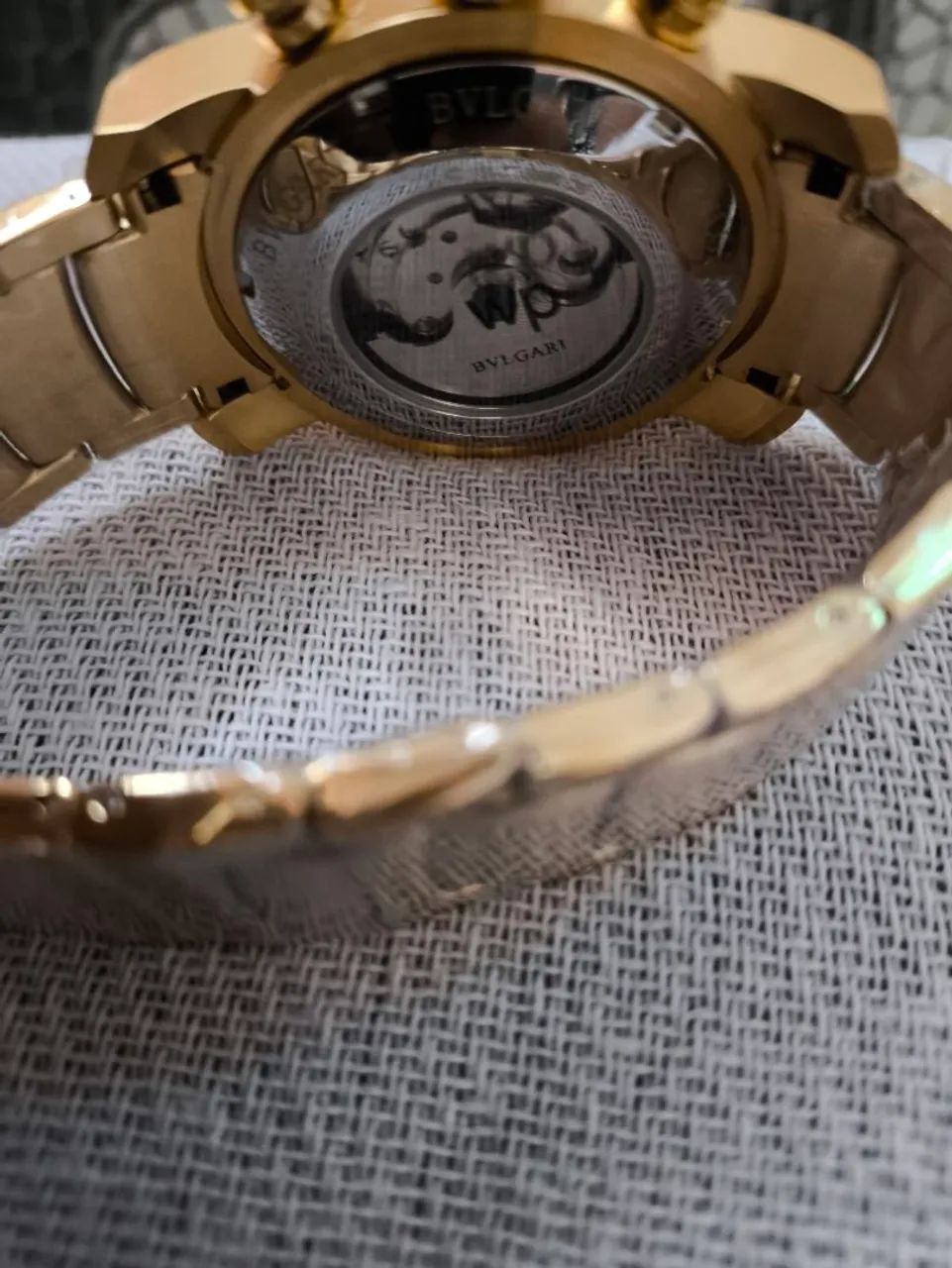Relógio de pulso BVLGARI masculino dourado - Foto 3