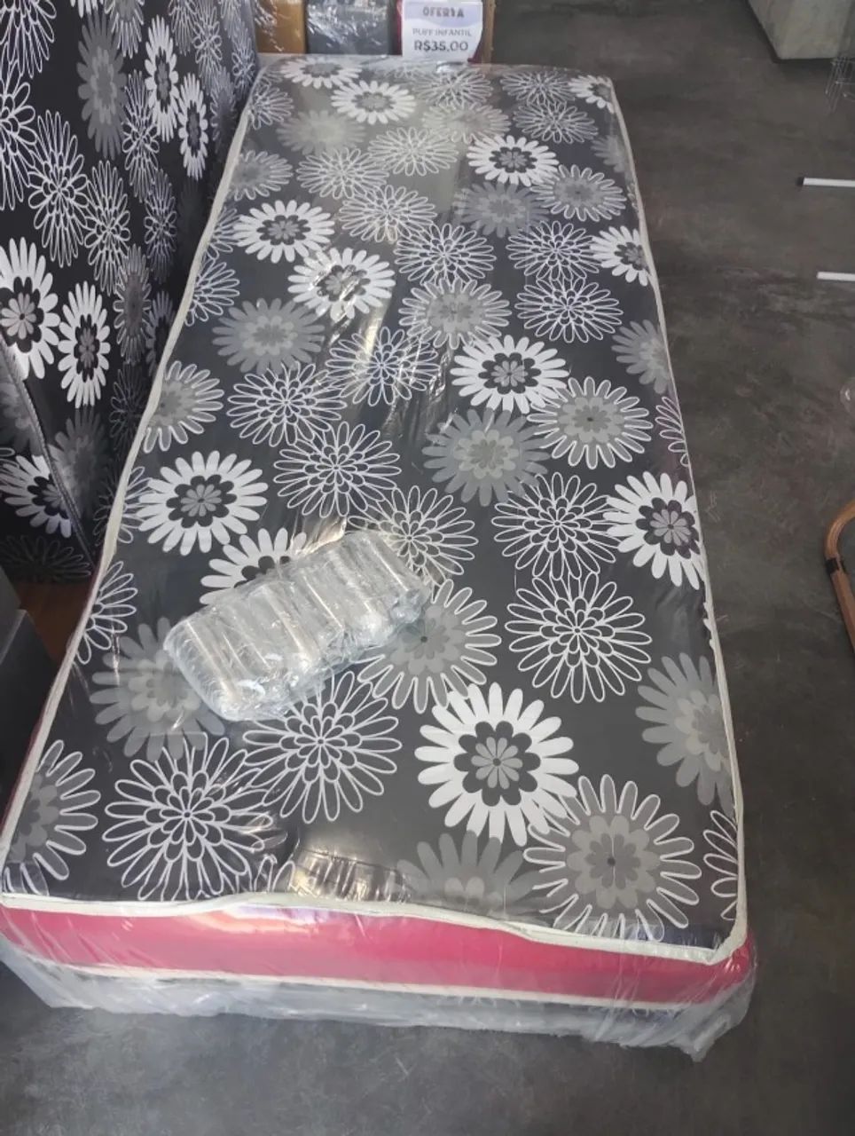CAMA SOLTEIRO DE ESPUMA NOVA R$350 ENTREGA GRÁTIS - Foto 3