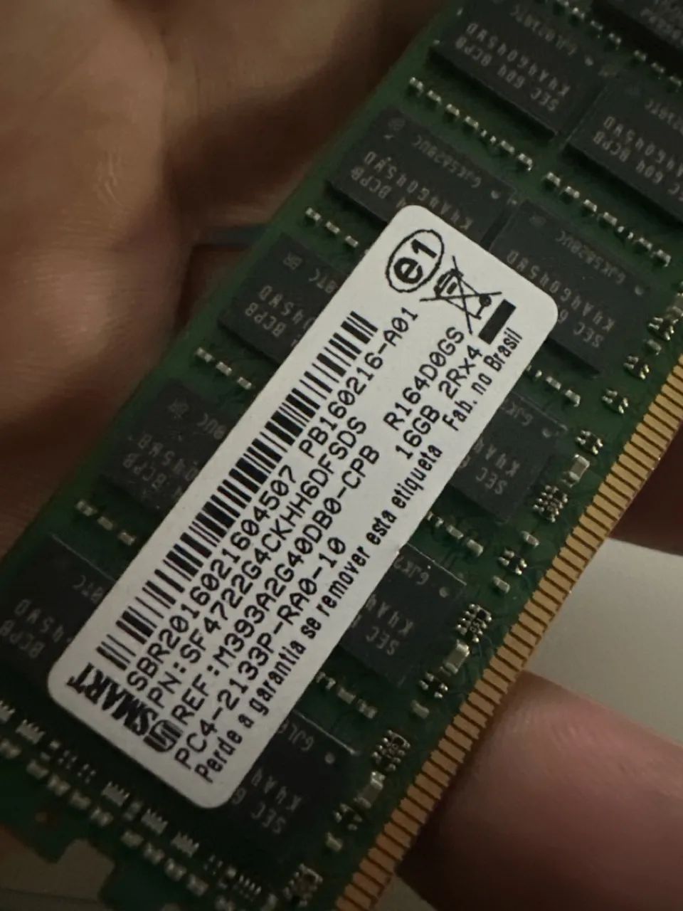 Memória servidor RAM Smart 16GB DDR4 2133MHz - Original