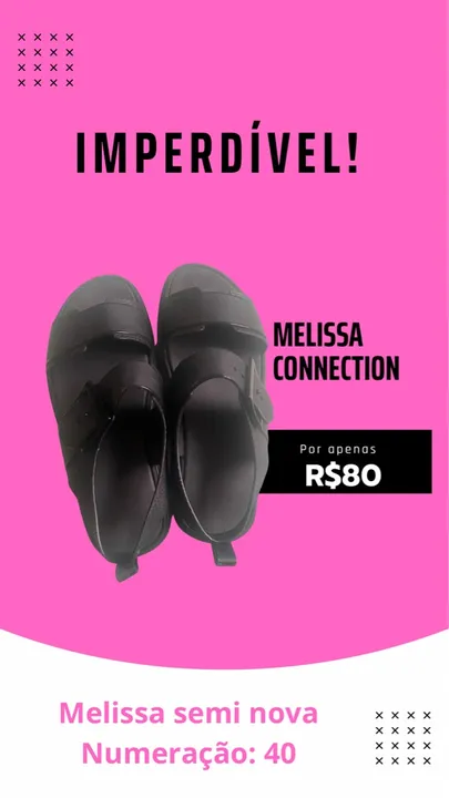 Melissa Connection Semi Nova - Tamanho 40