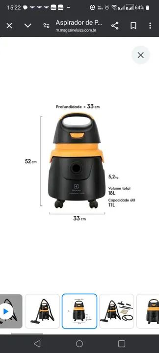 Aspirador de Pó e água   - Foto 2