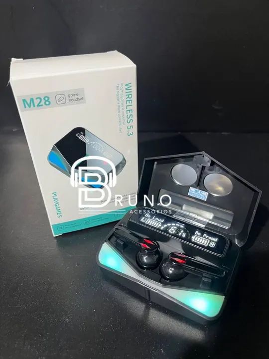 Fone de Ouvido Bluetooth Wireless 5.3 com Microfone