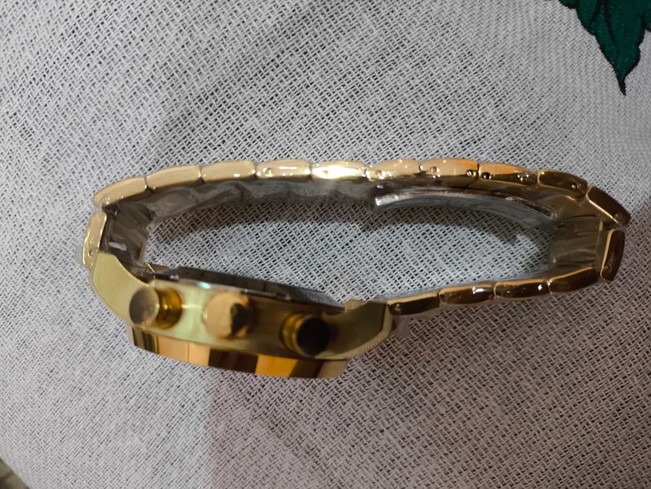 Relógio de pulso BVLGARI masculino dourado - Foto 4