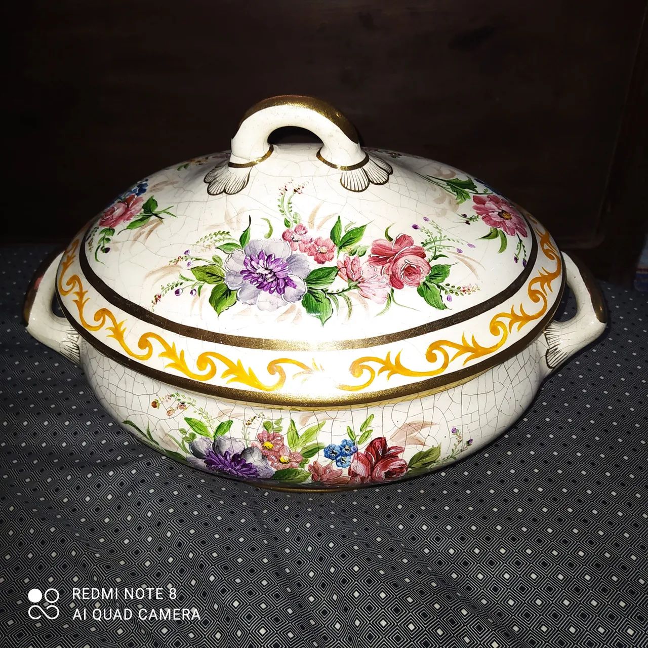 Sopeira estilo Luiz XIV 40 cm detalhe em Ouro  - Foto 5