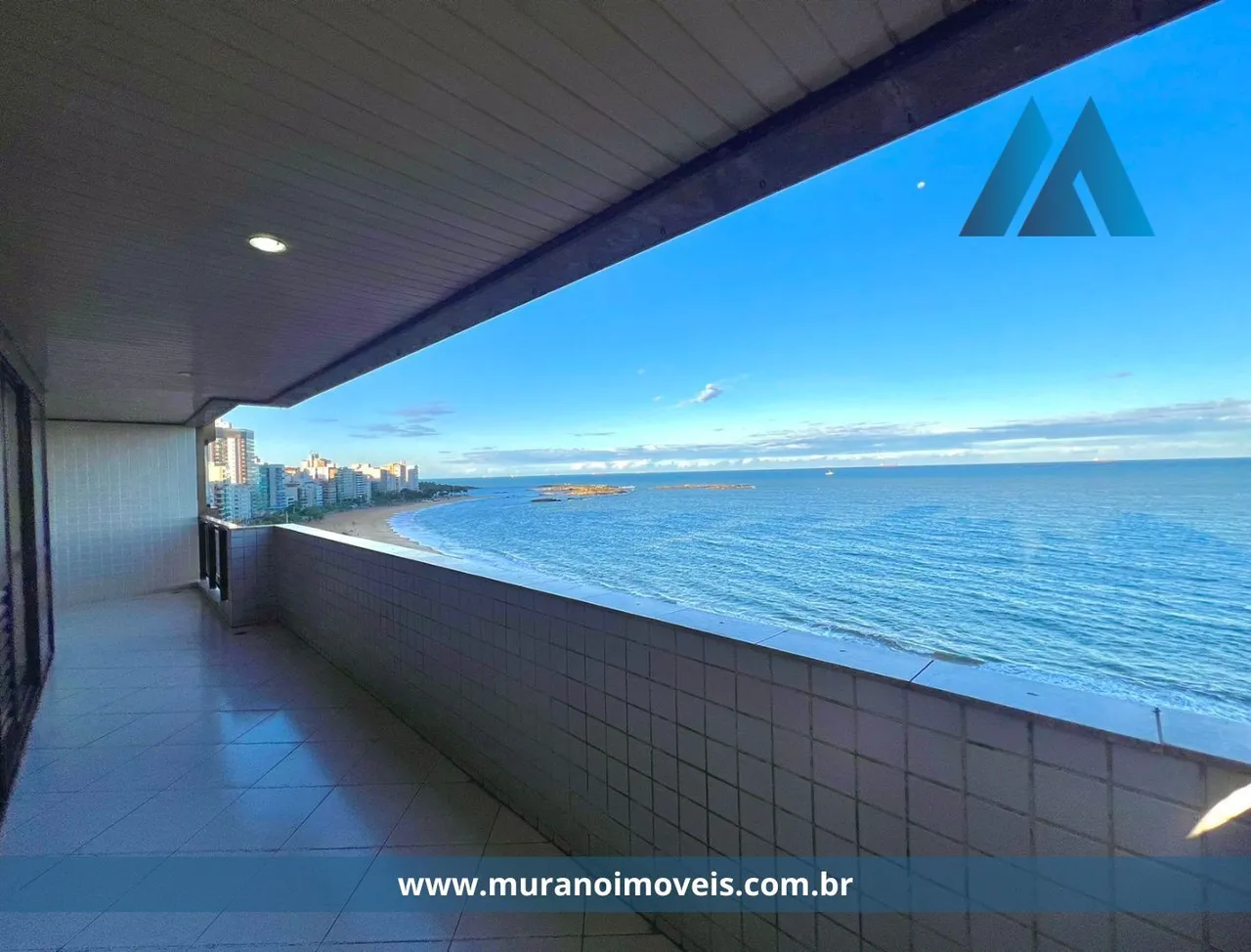 Murano Imobiliária Aluga apartamento 4 quartos, frente mar, na Praia da Costa - Vila Velha
