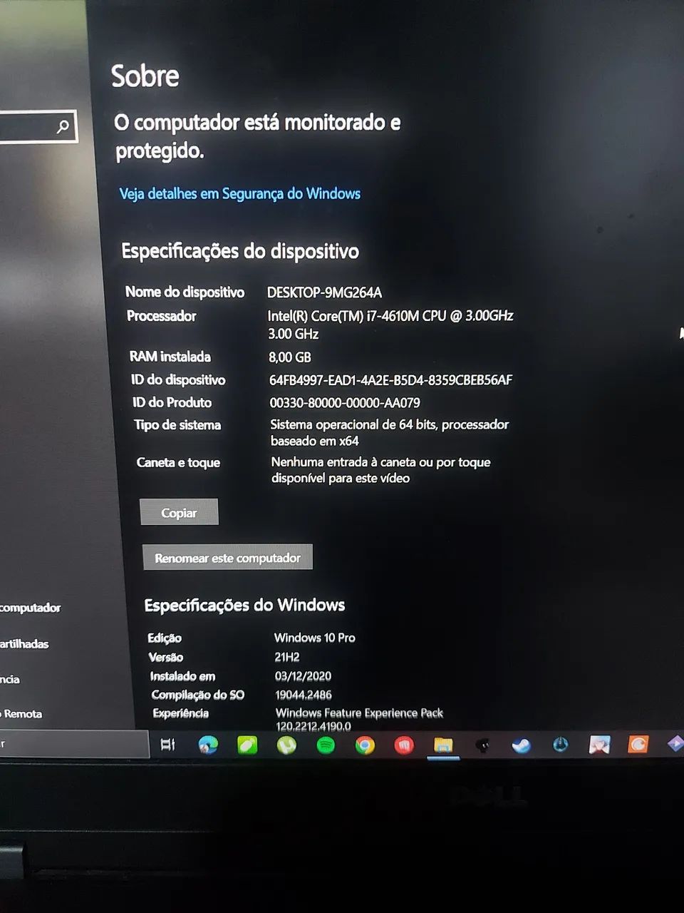 Notebook Dell Gamer I7 4 geração, placa de video HD Radeon 8600M SSD 256gb   - Foto 3