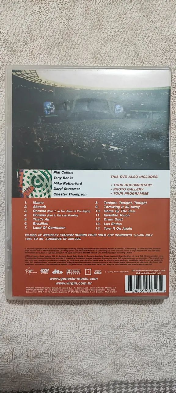 DVD Genesis - Live At Wembley Stadium - Foto 2