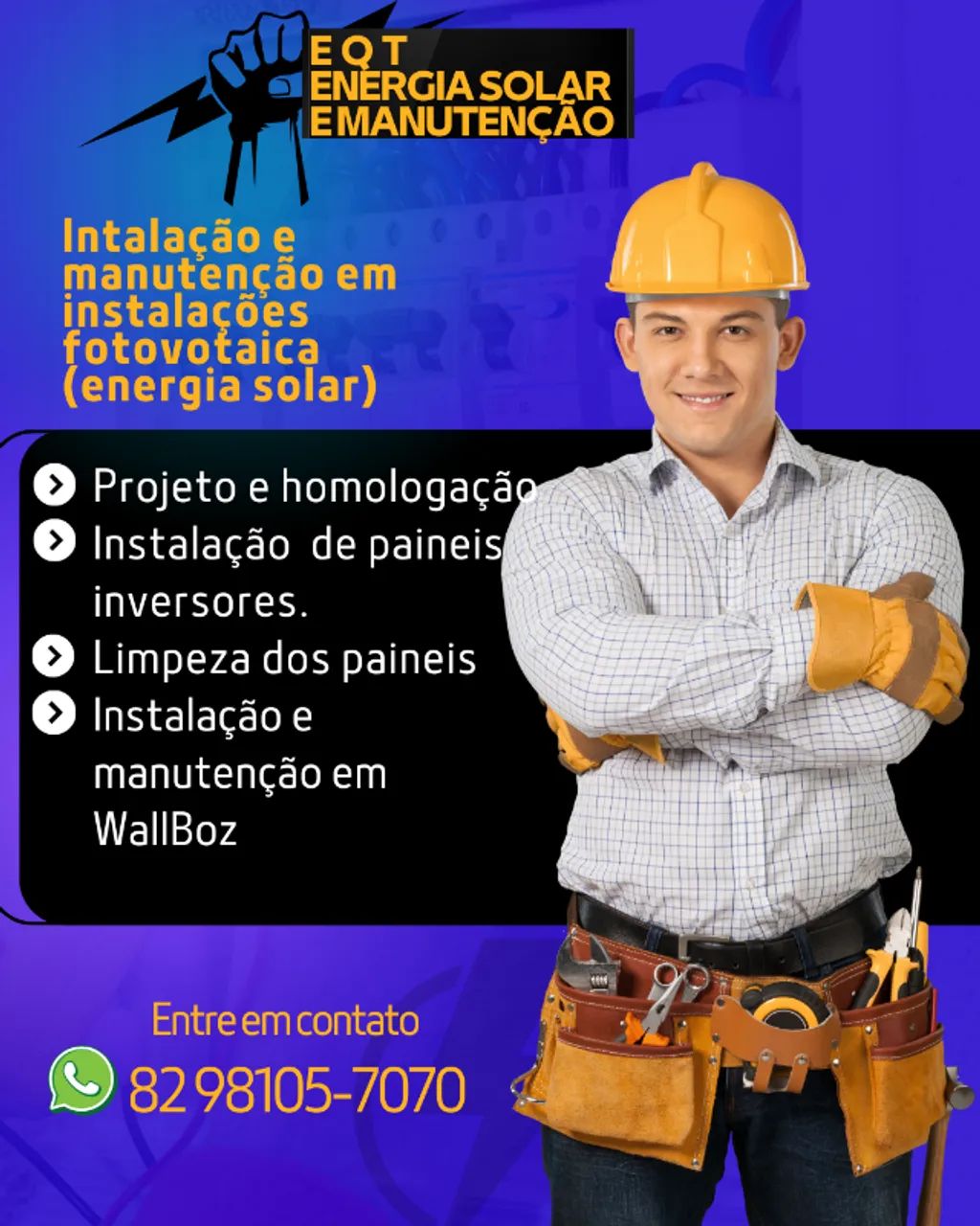 INSTALAÇÃO DE WALLBOX E ENERGIA FOTOVOTAICA.