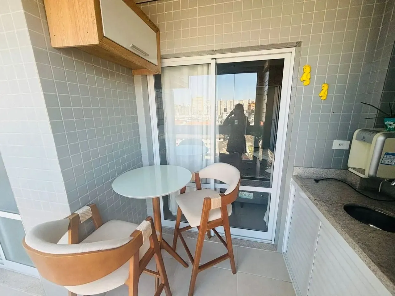 Apartamento para locação revertido em 02 dormitórios mobiliado - Boqueirão - Praia Grande