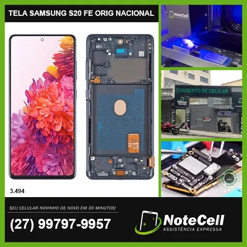 Tela Display Para Samsung S20 Fe 4G 5G Original Nacional Genuína S20Fe Super Amoled
