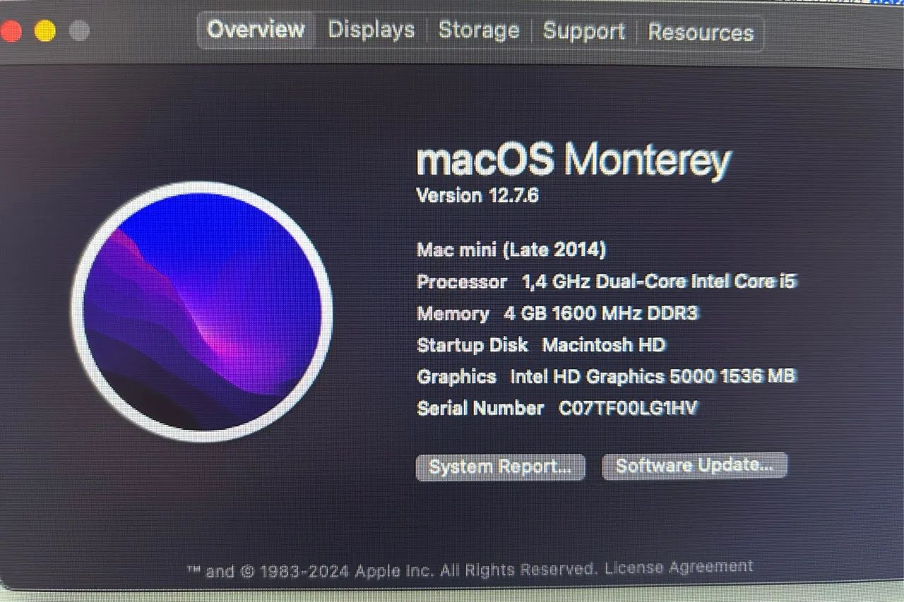 Mac Mini (Late 2014) Intel i5 macOS Monterey Computadores e
