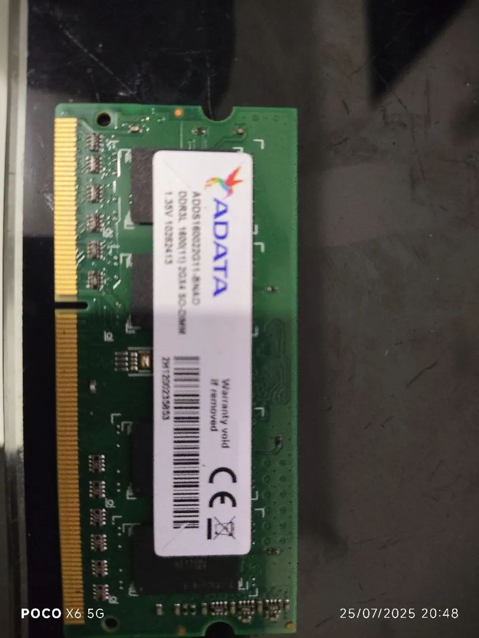 Memória RAM ADATA DDR3 4GB para Notebook