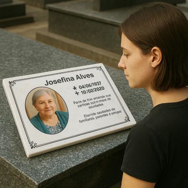 Placa de Memorial Cemitérios