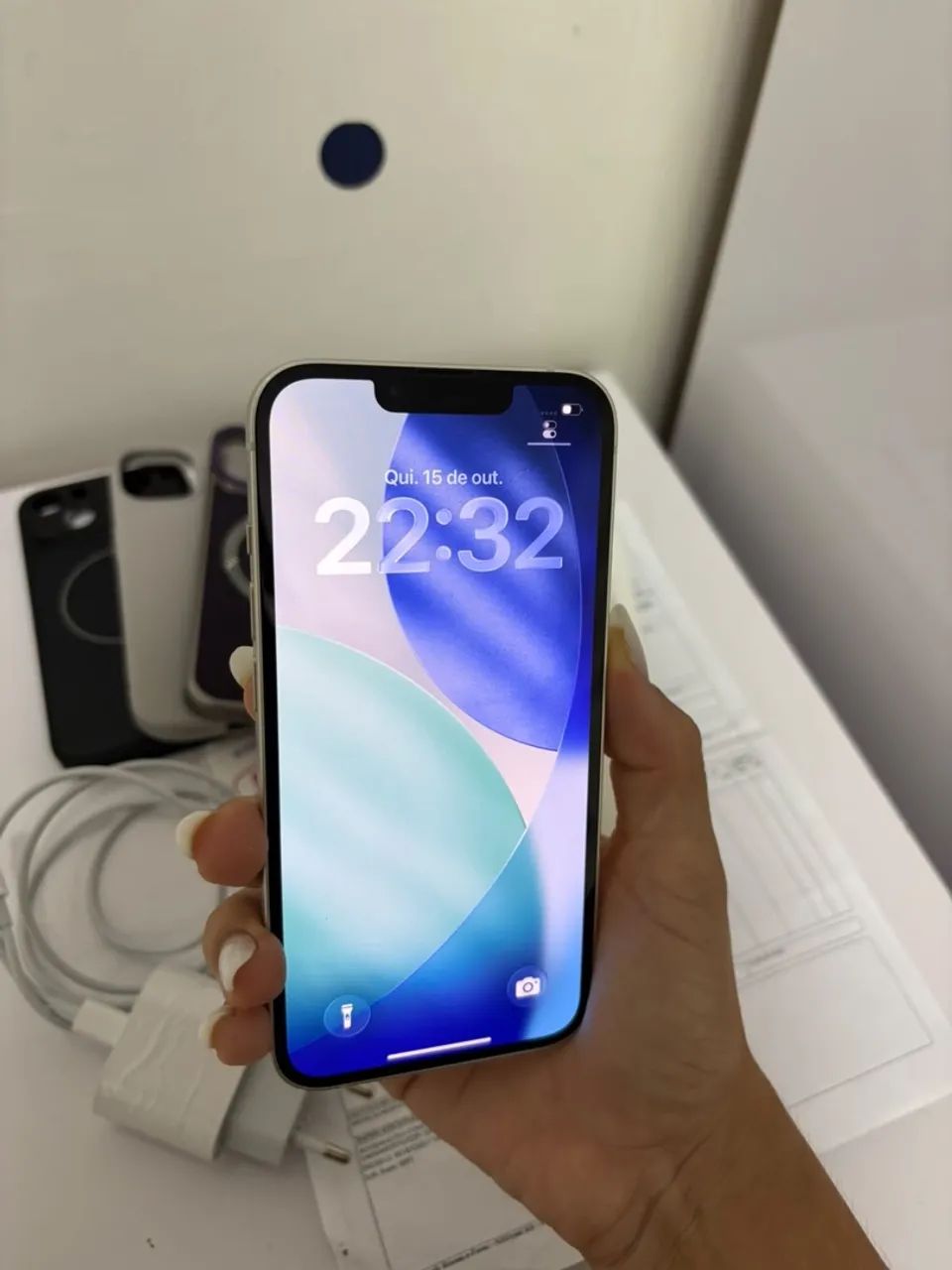 iPhone 13 Branco com NOTA! Bateria em 87%? - Foto 3