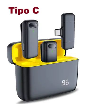 Microfone de Lapela sem fio USB C