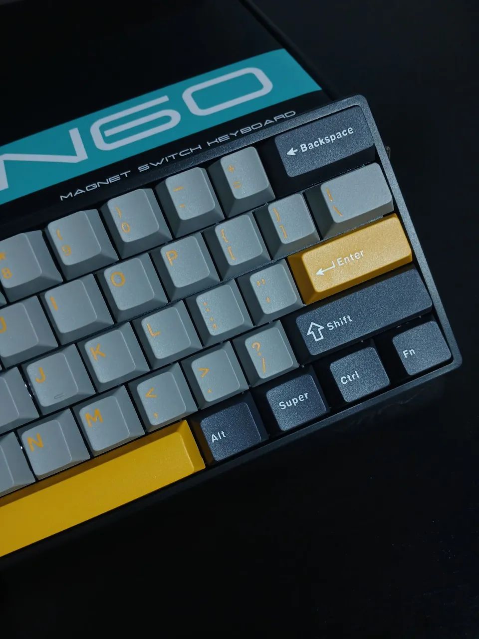 [NOVO] Teclado Magnético AULA WIN 60 MAX (Preto/Amarelo) - Foto 2