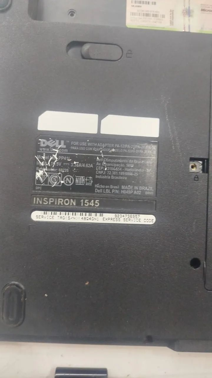 Carcaça Notebook Dell Inspirion 1545 ( 3 unidades ) - Foto 5