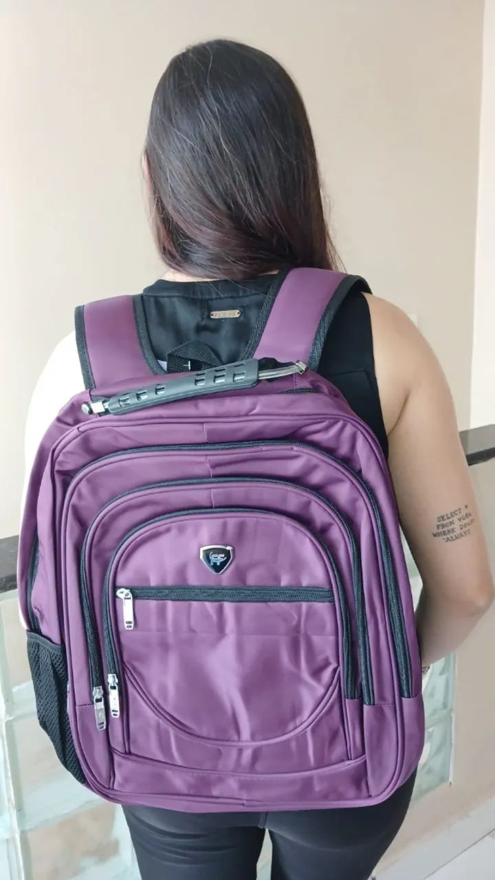 MOCHILA ROXA - NOVA E PRONTA ENTREGA - Foto 2