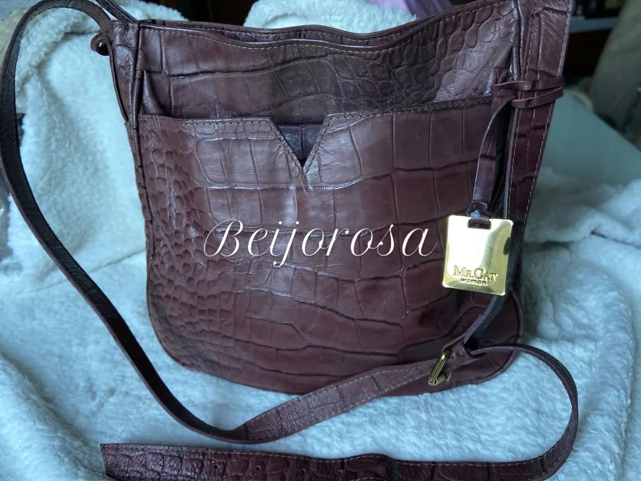 Bolsa de couro média de mão - Foto 5