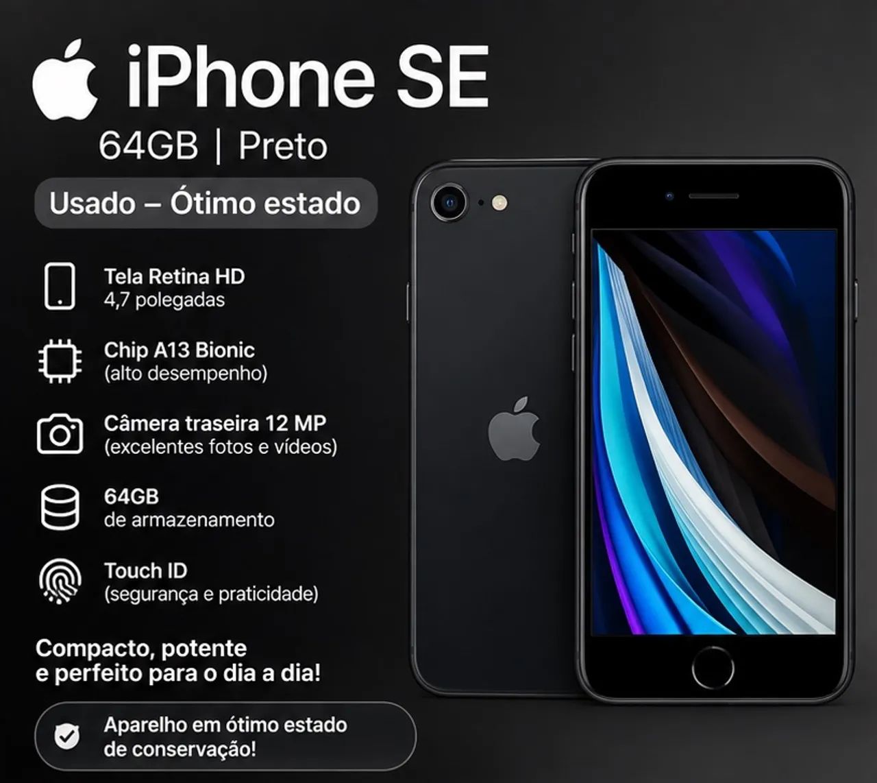 iPhone SE 64gb baratíssimo  - Foto 3