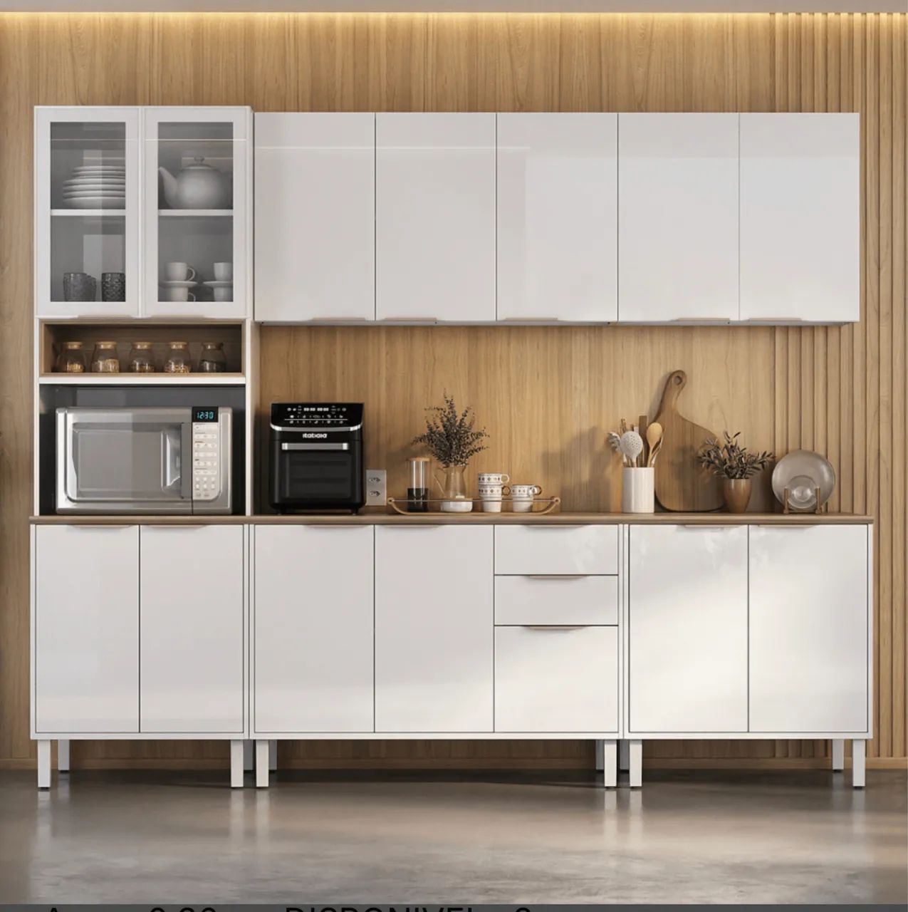 Conjunto de Cozinha Modular em Aço Versatile
