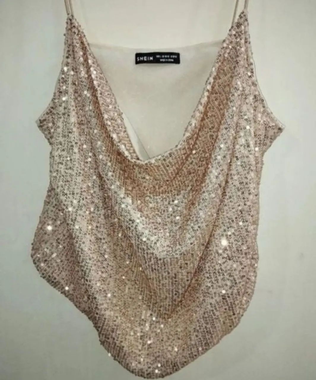 Blusa cropped de paetê  - Foto 3