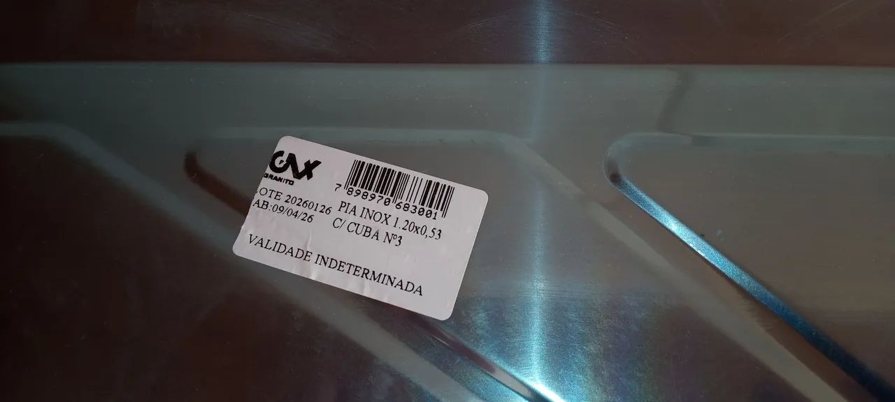 Pia armário de cozinha em aço Inox com válvula - nova / lacrada  - Foto 4