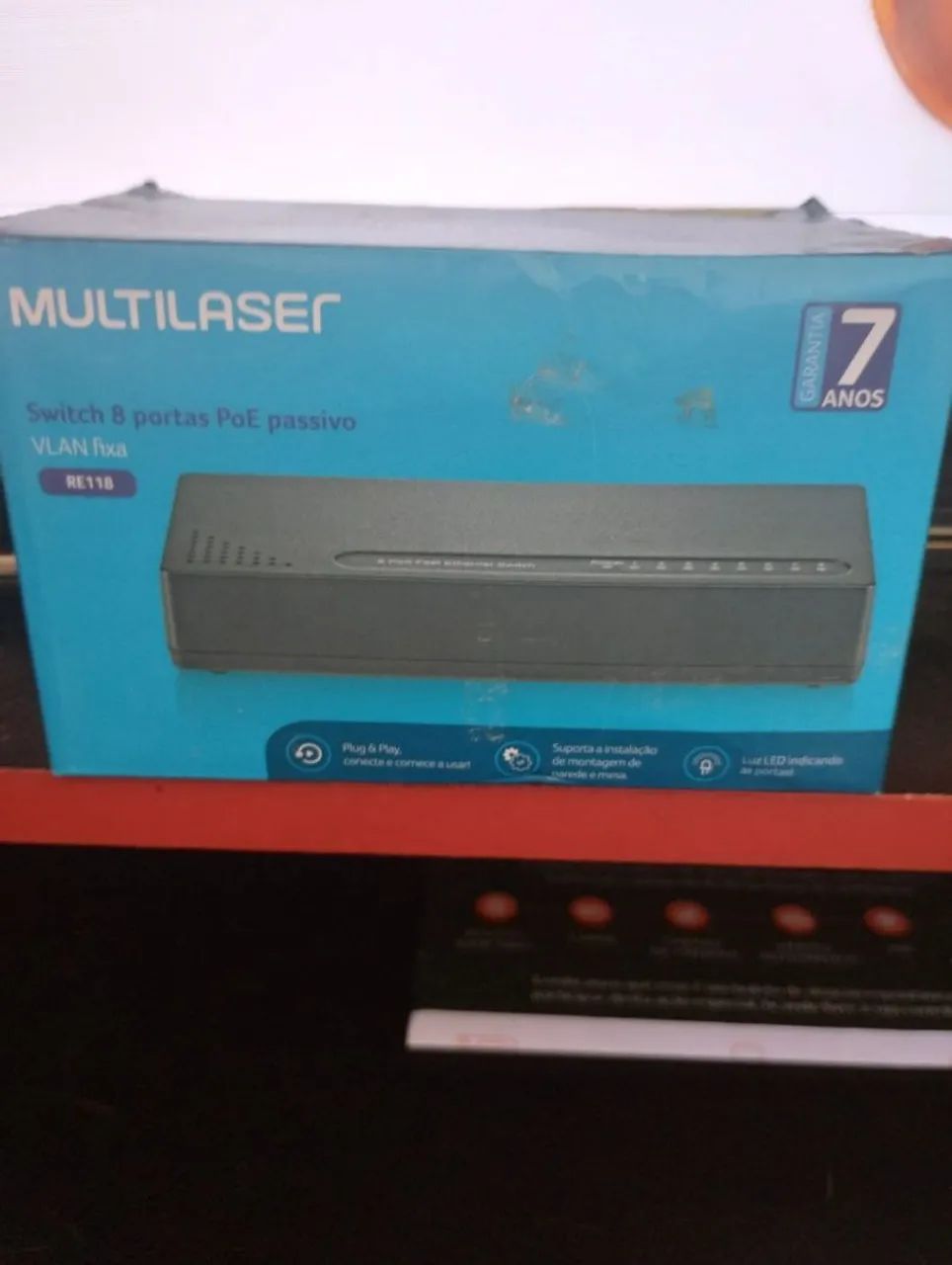 Switch Multilaser 8 portas PoE passivo 