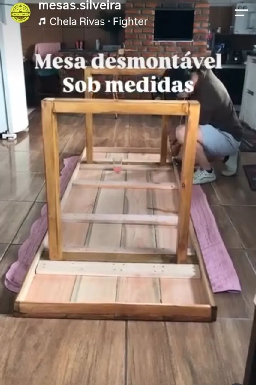 Mesa de churrasco em madeira maciça - Foto 3