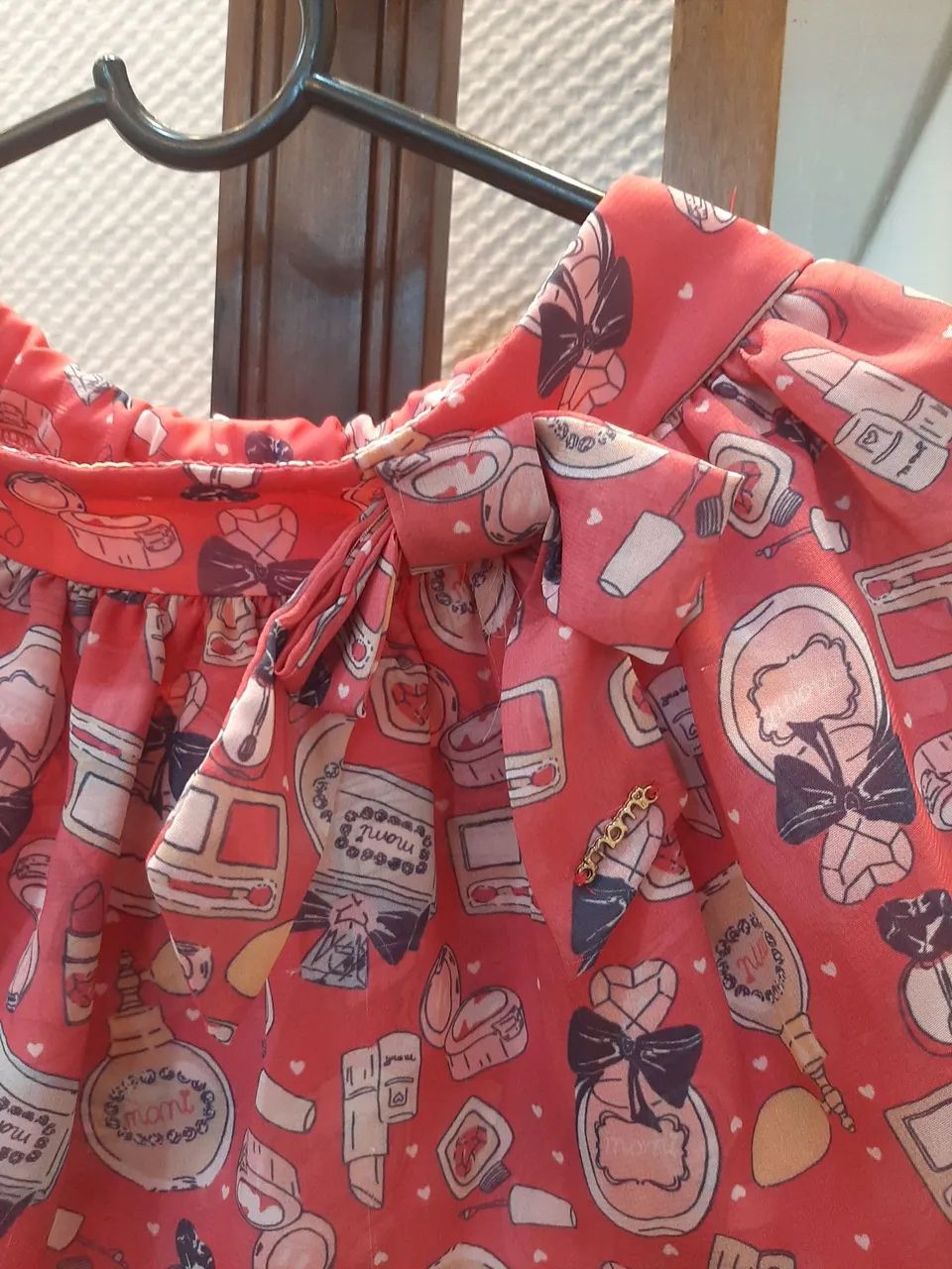 Saia de seda estampada. Marca MOMI. Tamanho 6. - Foto 4