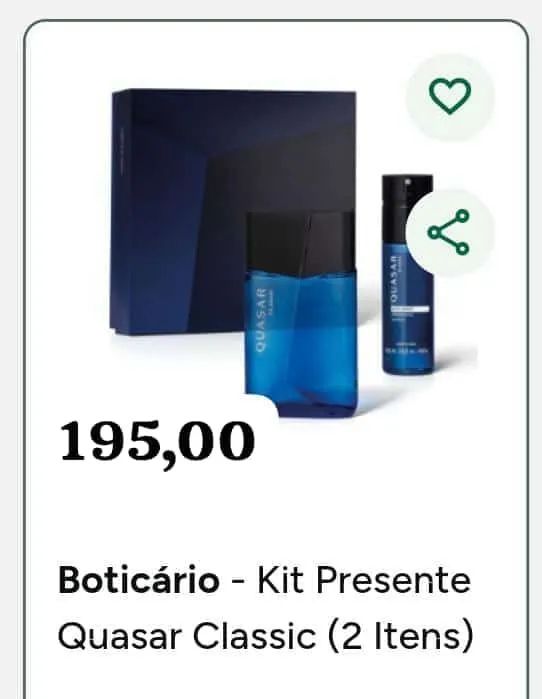 Kit perfume e body spray Quasar