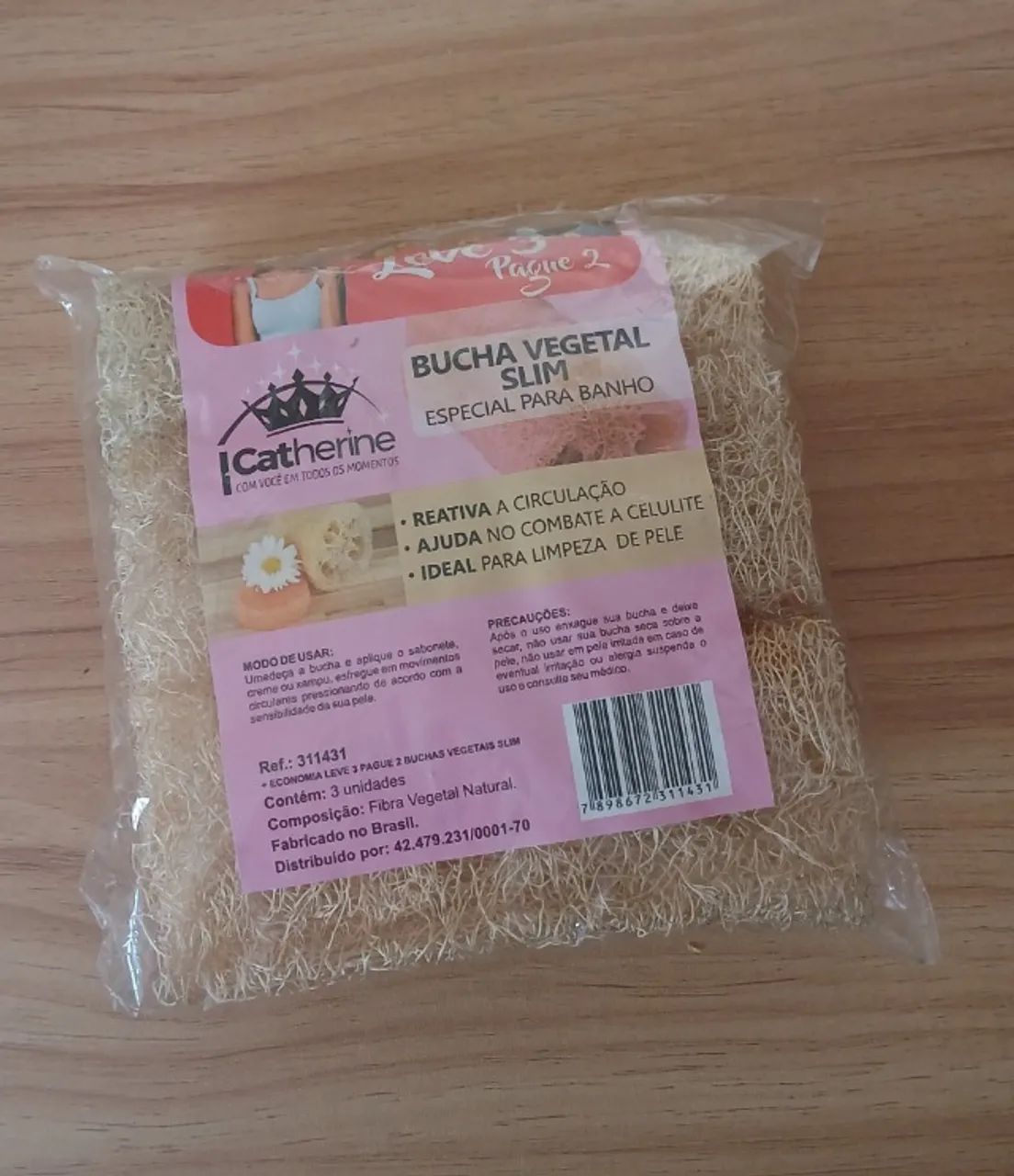 Kit 3 Buchas Vegetais Naturais | Banho e Limpeza Corporal
