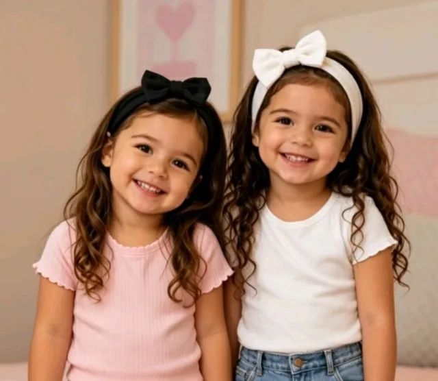 KIT COM 3 TIARAS COM LACINHO EM MALHA MACIA RECÉM NASCIDO BEBÊ / INFANTIL - Foto 3