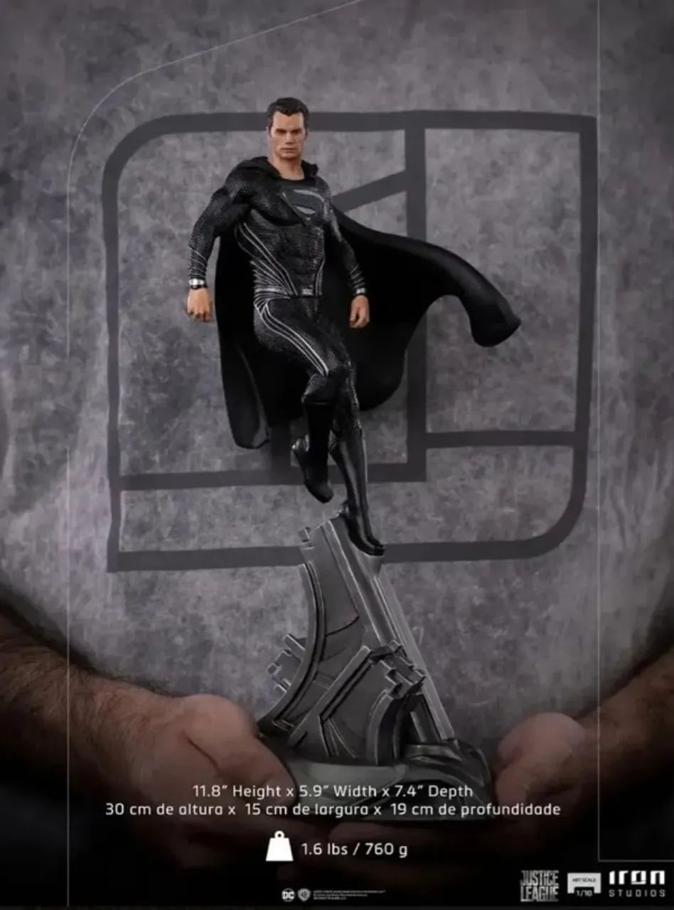 Supeman Black Suit 1/10 Iron Studios - Foto 4