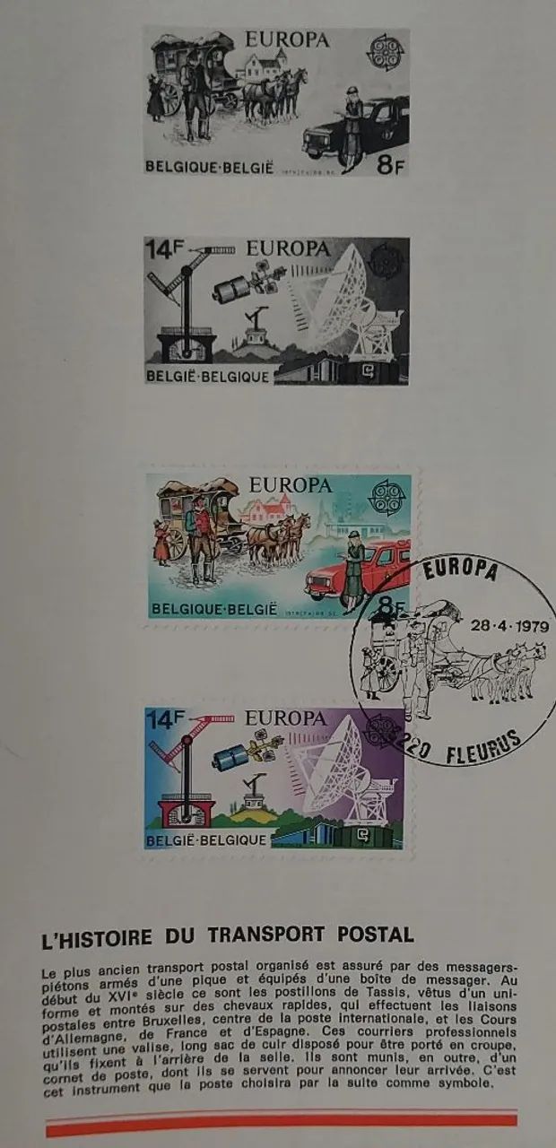 Folder com Selos Europa 75