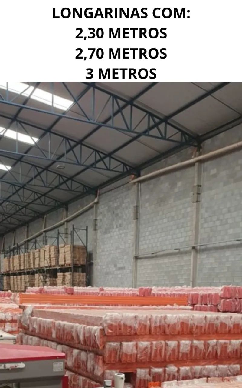 Vendemos Porta Paletes Novos.  Varias medidas. Melhor preço do Brasil. Tudo pronta entrega - Foto 2