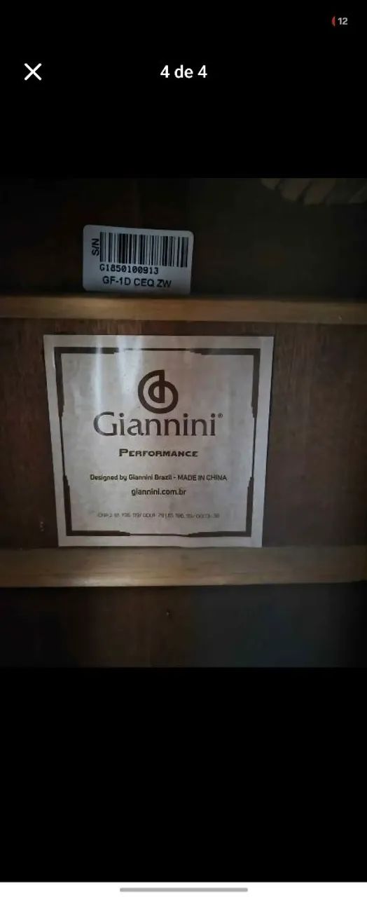 Violão Giannini eletroacustico corda de aço - Foto 4