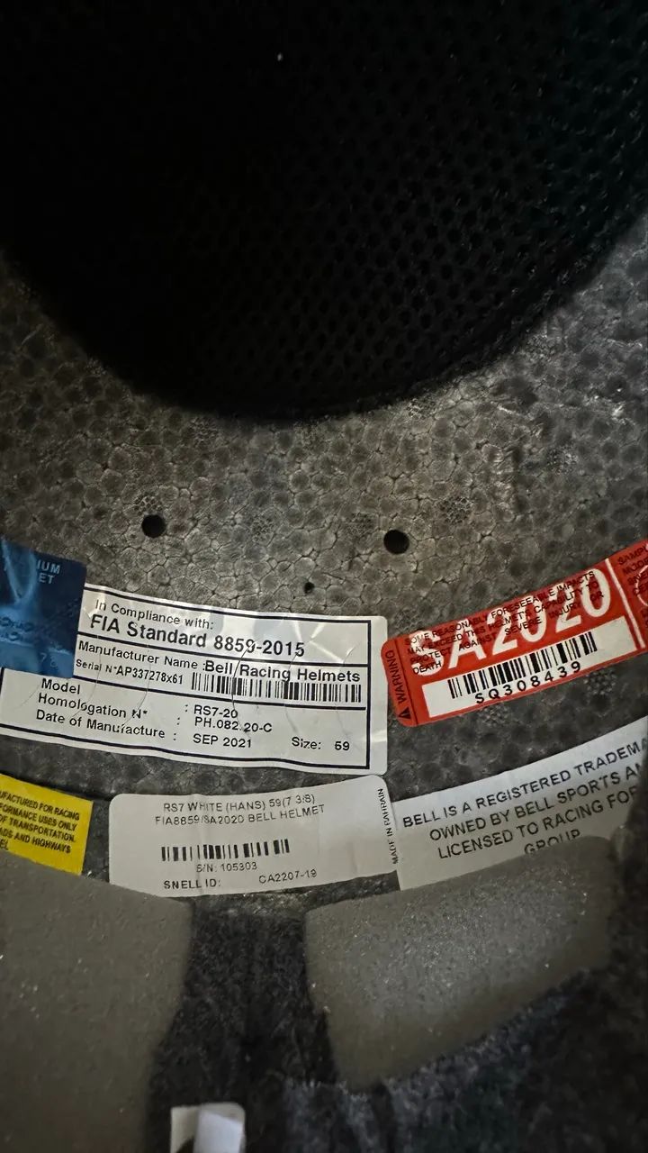 Capacete BELL RS7 PRO kart automobilismo - Foto 5
