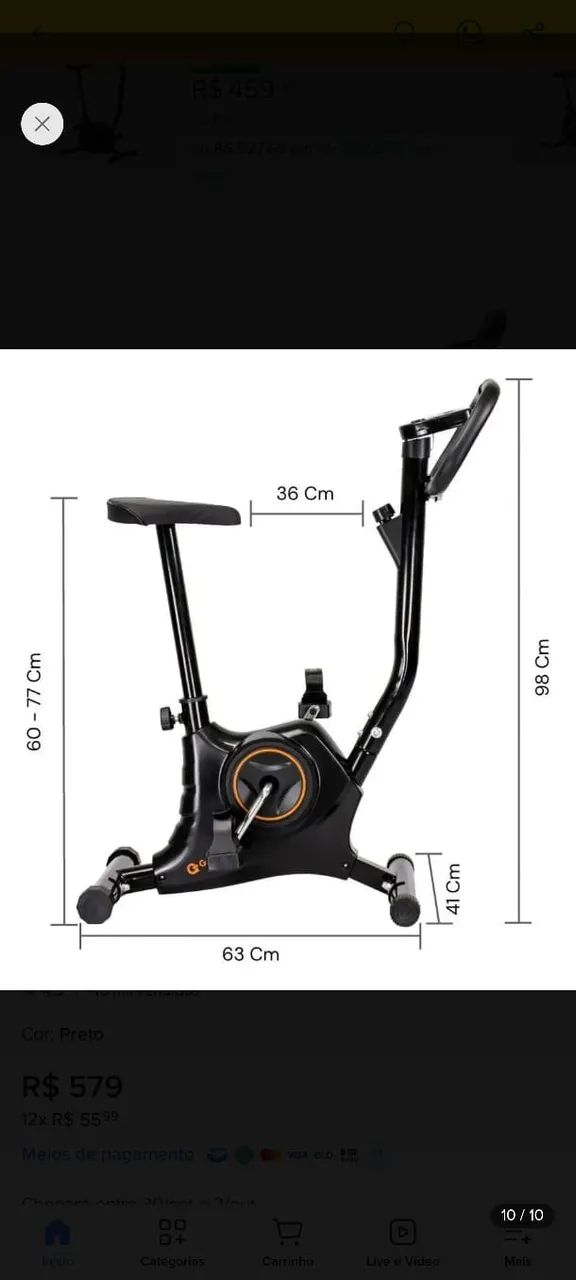 Bicicleta ergométrica em otimo estado!!