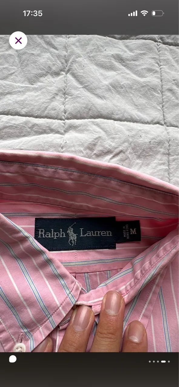 Camisa Ralph Lauren Rosa masculino M - Foto 4